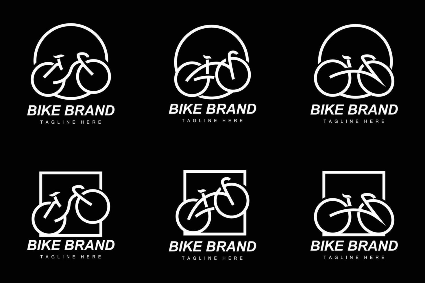 Fahrrad Logo. Fahrrad Sport Ast Vektor, einfach minimalistisch Transport Design, Vorlage, Silhouette vektor