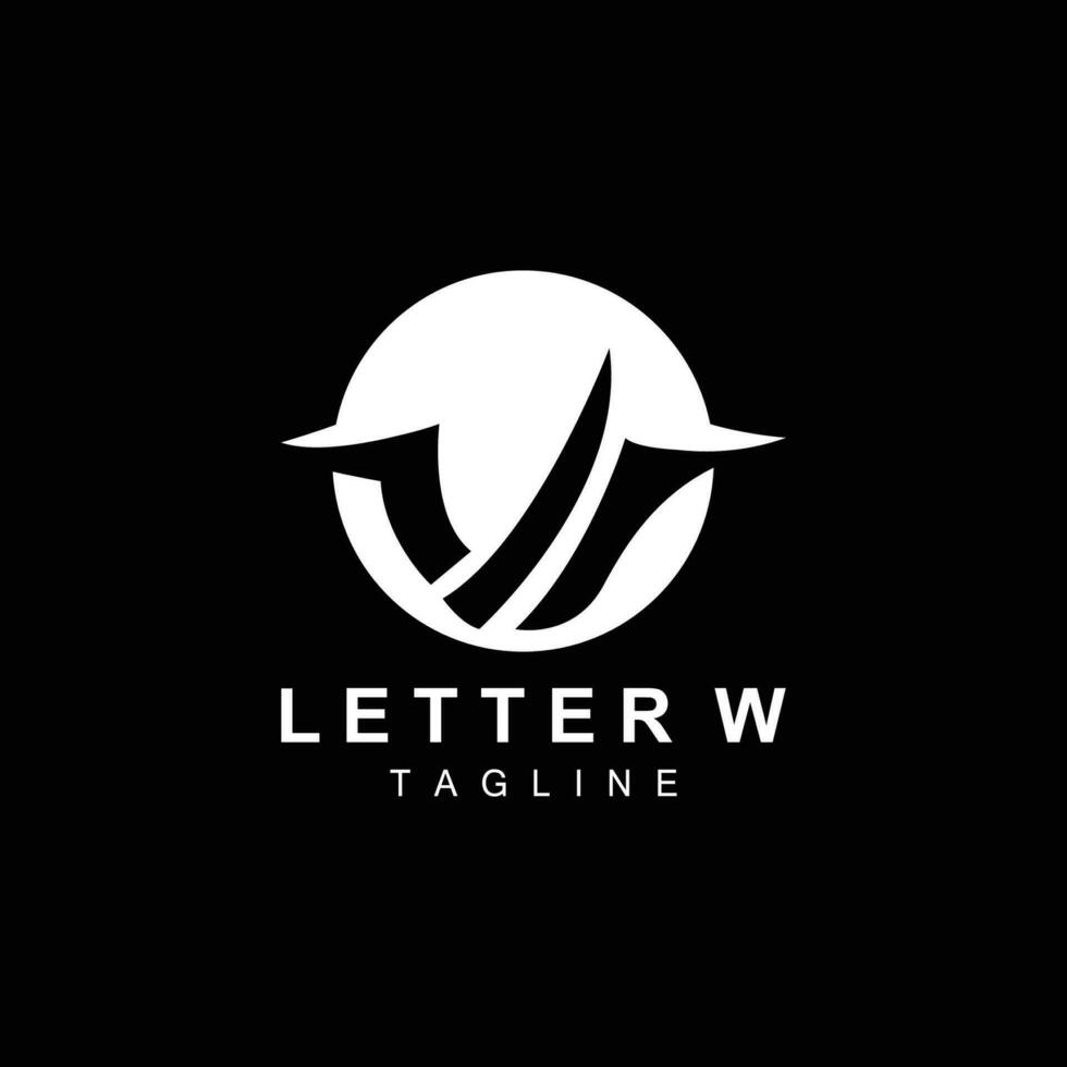 w brev logotyp, alfabet första vektor, enkel logotyp design, ikon symbol mall illustration vektor