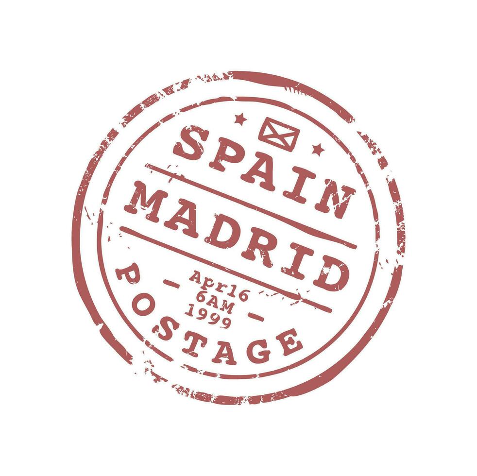 Spanien madrid porto pass visum resa stämpel vektor