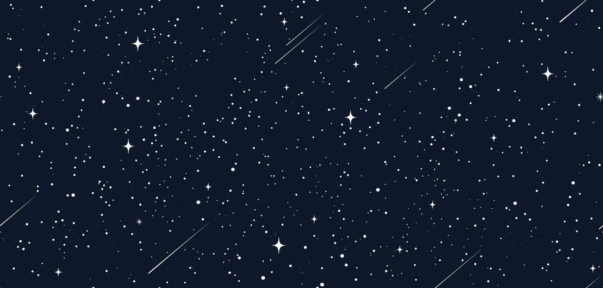 starry Plats sömlös mönster, himmel stjärnor i galax vektor