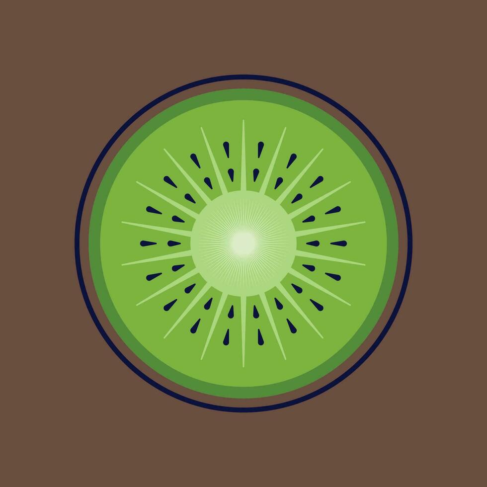 kiwi frukt tecknad serie vektor ikon illustration. mat frukt ikon begrepp isolerat premie vektor. platt tecknad serie stil lämplig för webb landning sida, baner, klistermärke, bakgrund