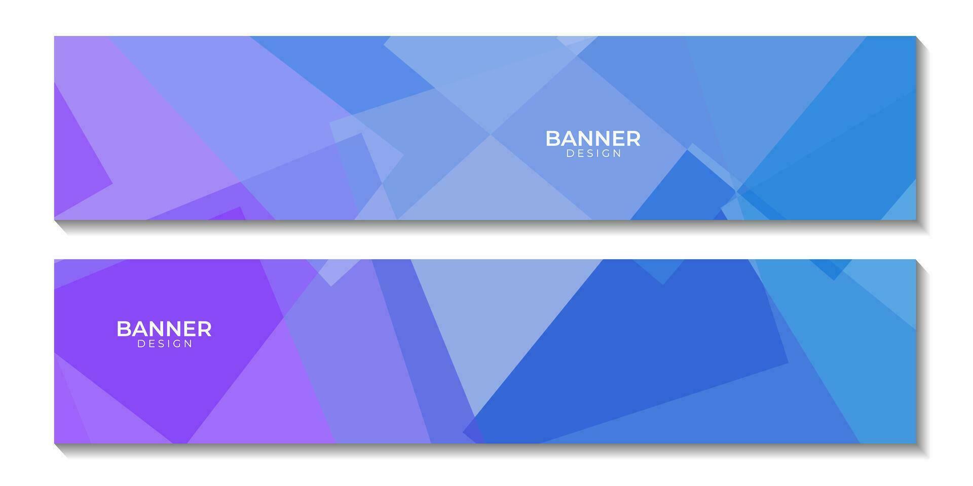 abstrakt Banner geometrisch Blau und lila Hintergrund vektor