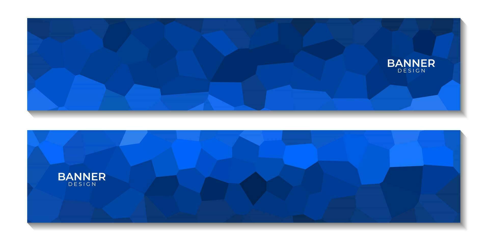 abstrakt Blau Banner geometrisch bunt Hintergrund vektor