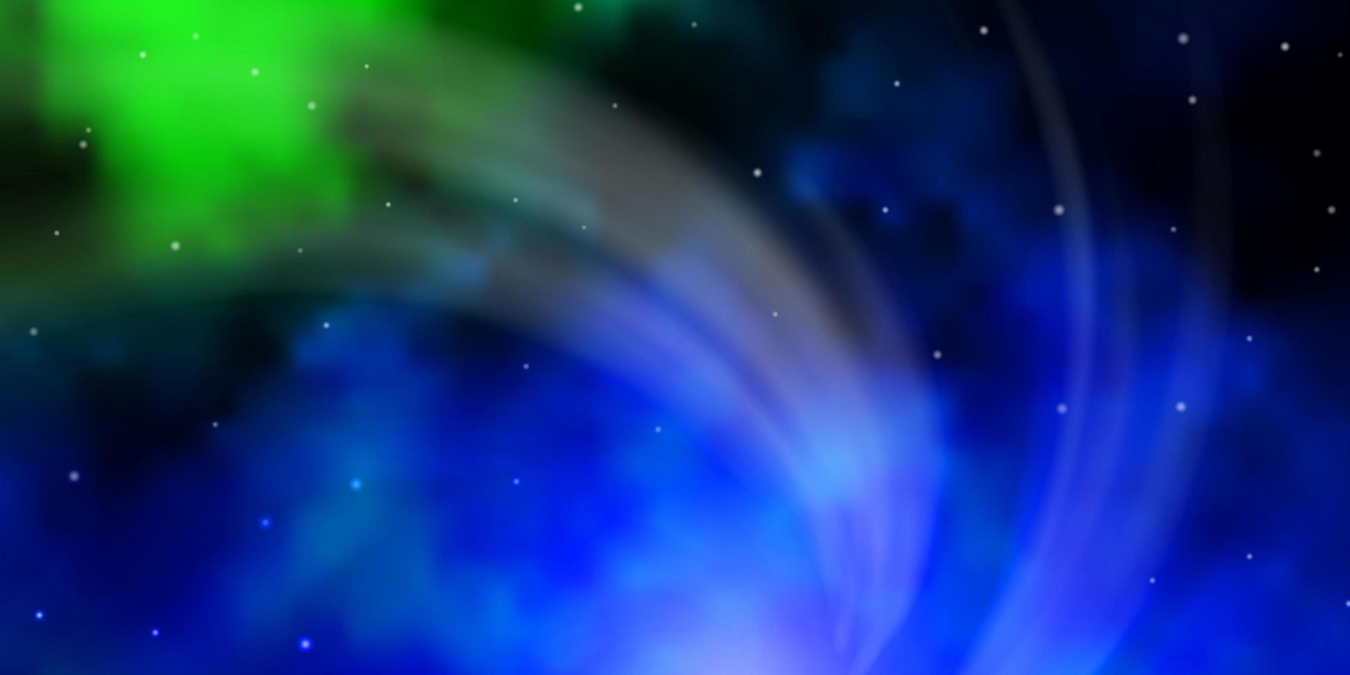 mörkblå grön vektor konsistens med vackra stjärnor lysande färgglada illustration med små och stora stjärnor mönster för webbplatser målsidor