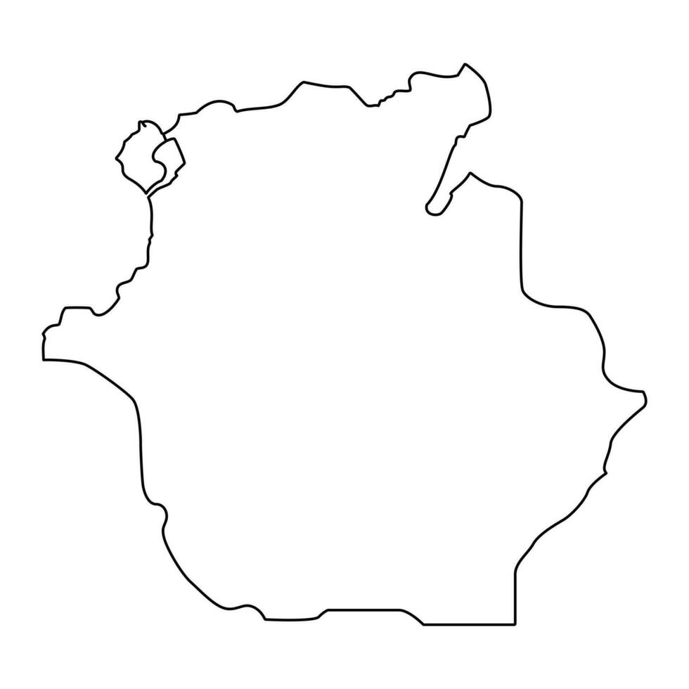 Västra macedonia område Karta, administrativ område av grekland. vektor illustration.