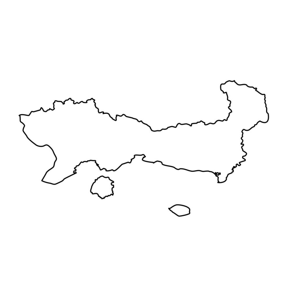 östlichen Mazedonien und thrakien Region Karte, administrative Region von Griechenland. Vektor Illustration.