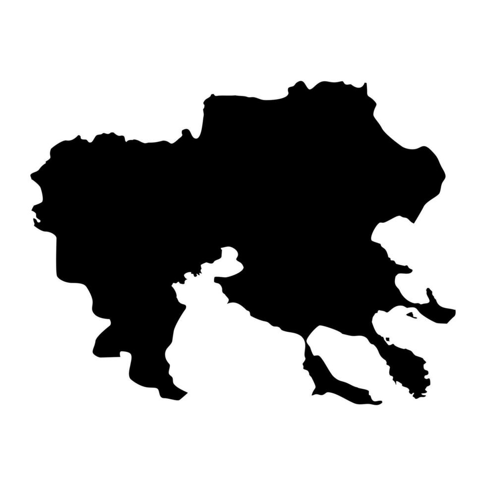 central macedonia område Karta, administrativ område av grekland. vektor illustration.