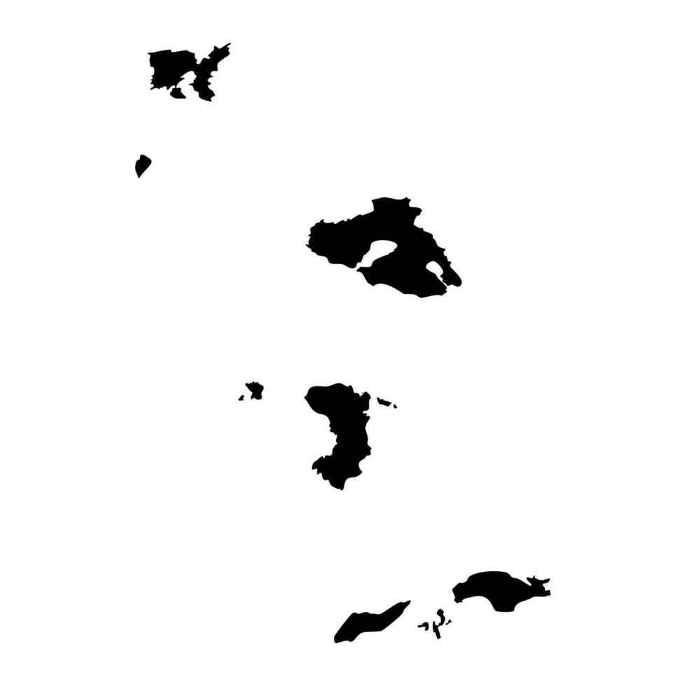 norr aegean område Karta, administrativ område av grekland. vektor illustration.