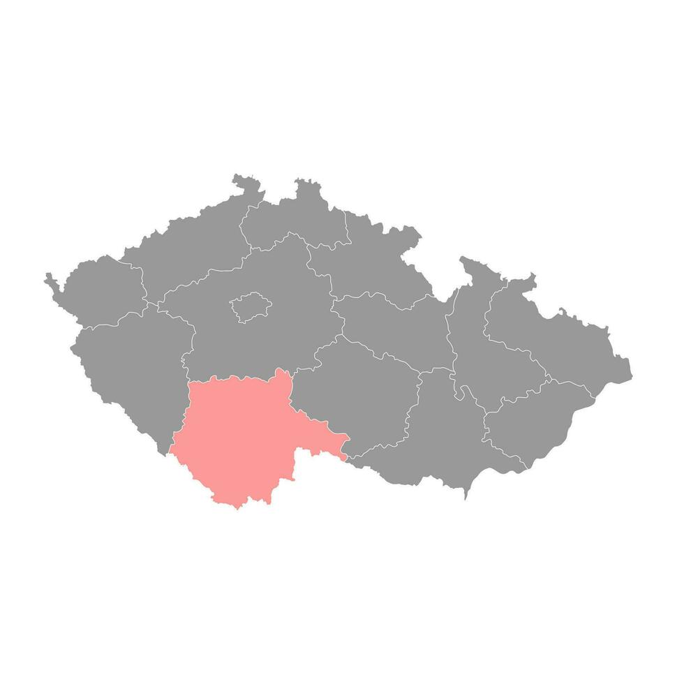 Süd Bohemien Region administrative Einheit von das Tschechisch Republik. Vektor Illustration.