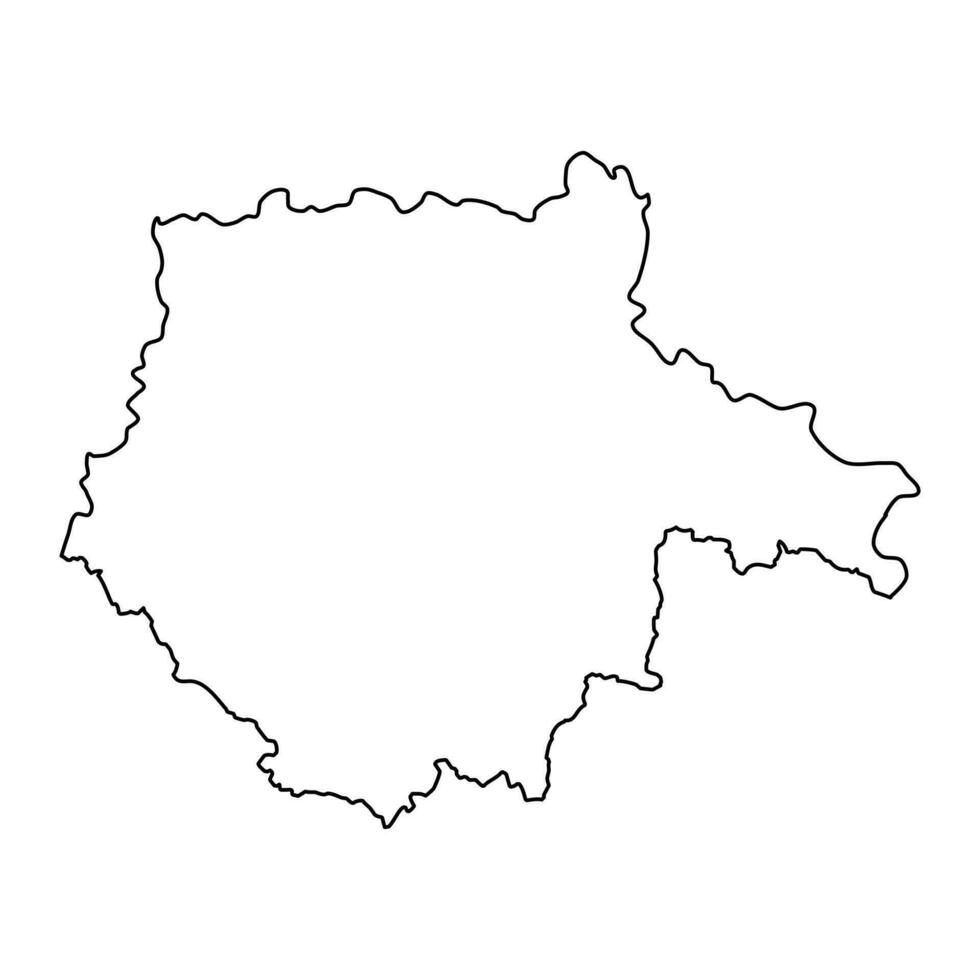 söder bohemisk område administrativ enhet av de tjeck republik. vektor illustration.