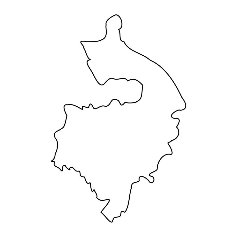 Warwickshire Karte, zeremoniell Bezirk von England. Vektor Illustration.