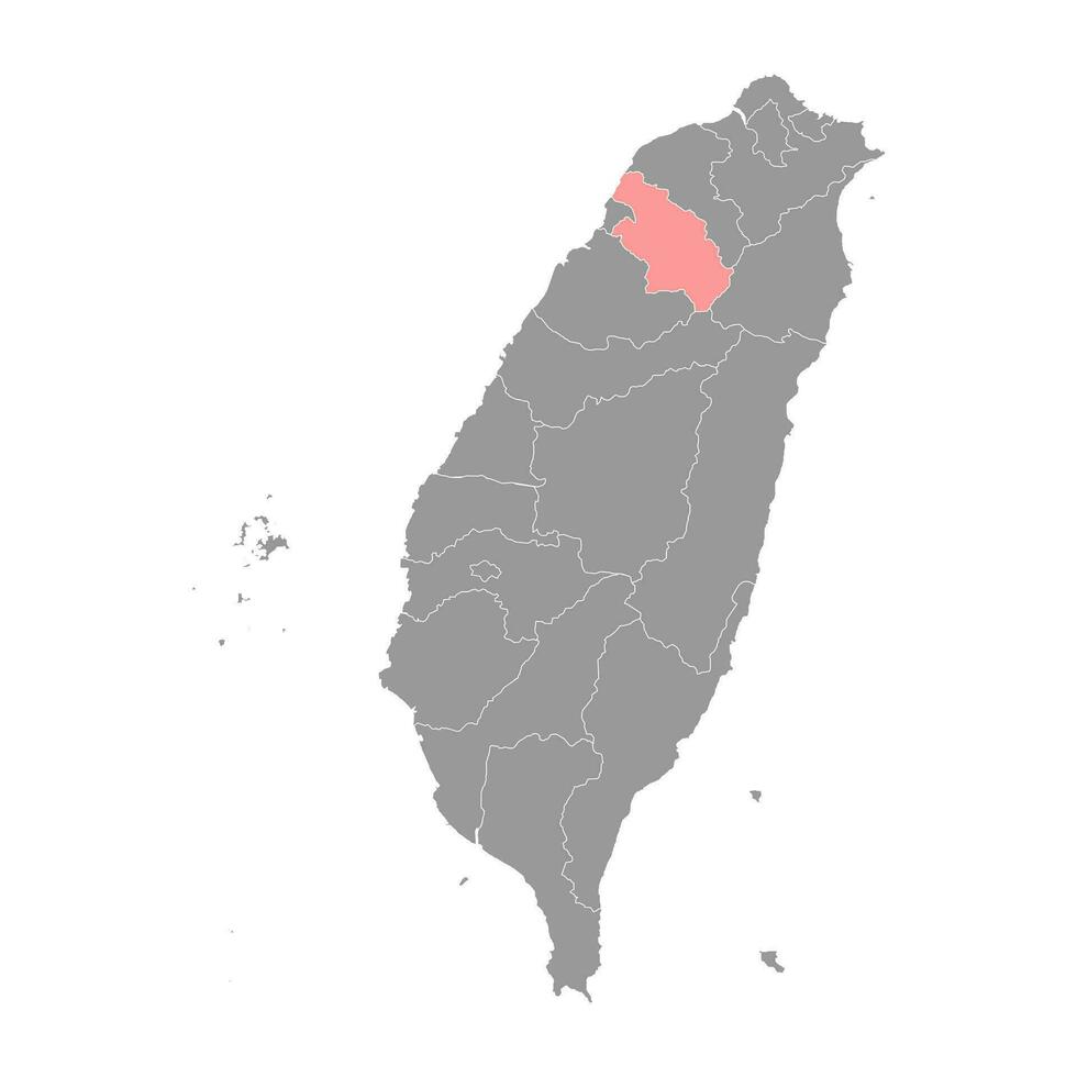 hsinchu Bezirk Karte, Bezirk von das Republik von China, Taiwan. Vektor Illustration.