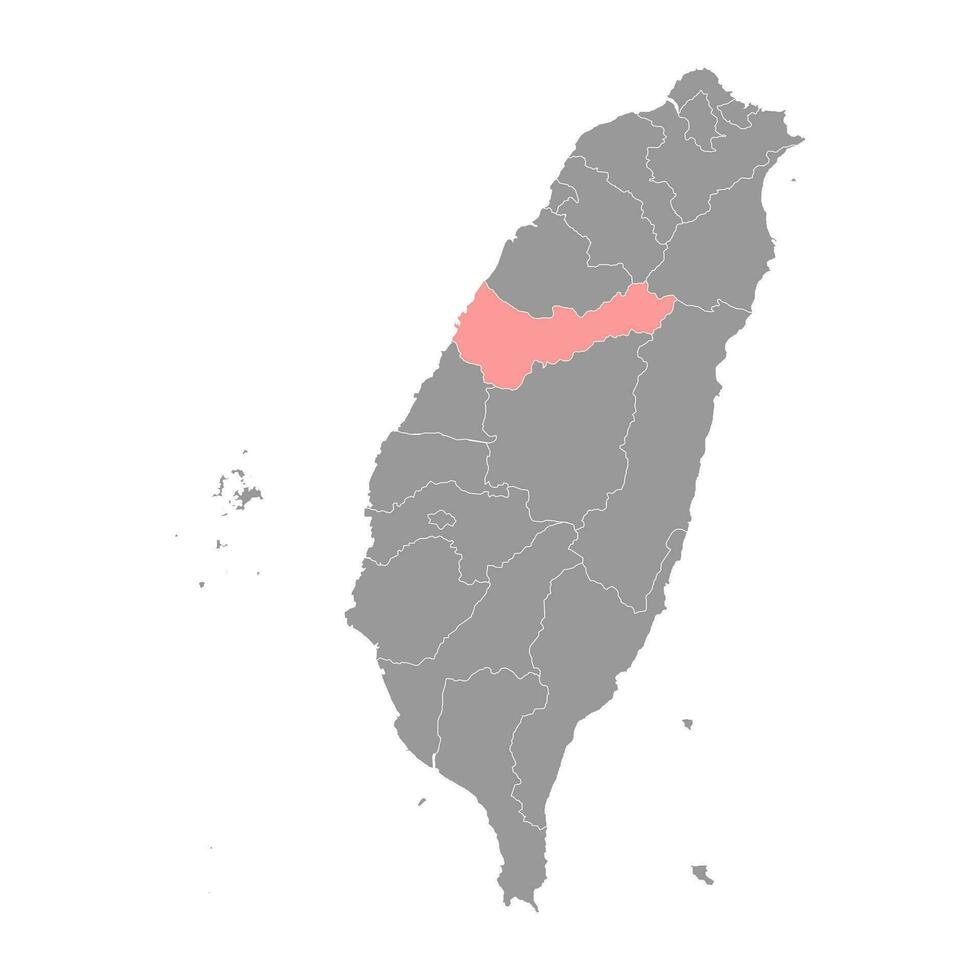 taichung Karta, särskild kommun av de republik av Kina, taiwan. vektor illustration.