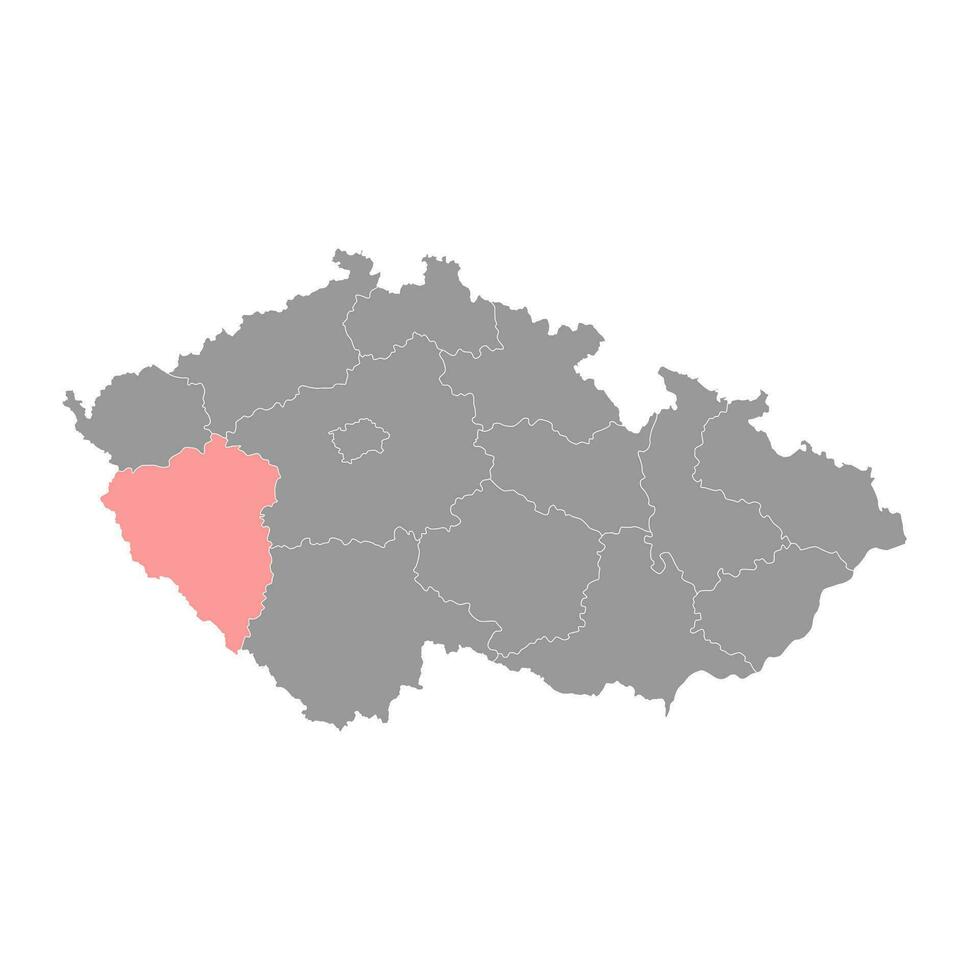 plzen Region administrative Einheit von das Tschechisch Republik. Vektor Illustration.
