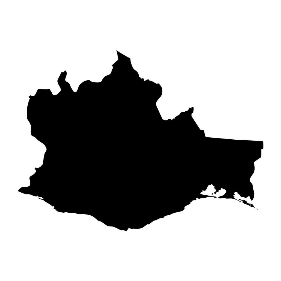 oaxaca stat Karta, administrativ division av de Land av Mexiko. vektor illustration.