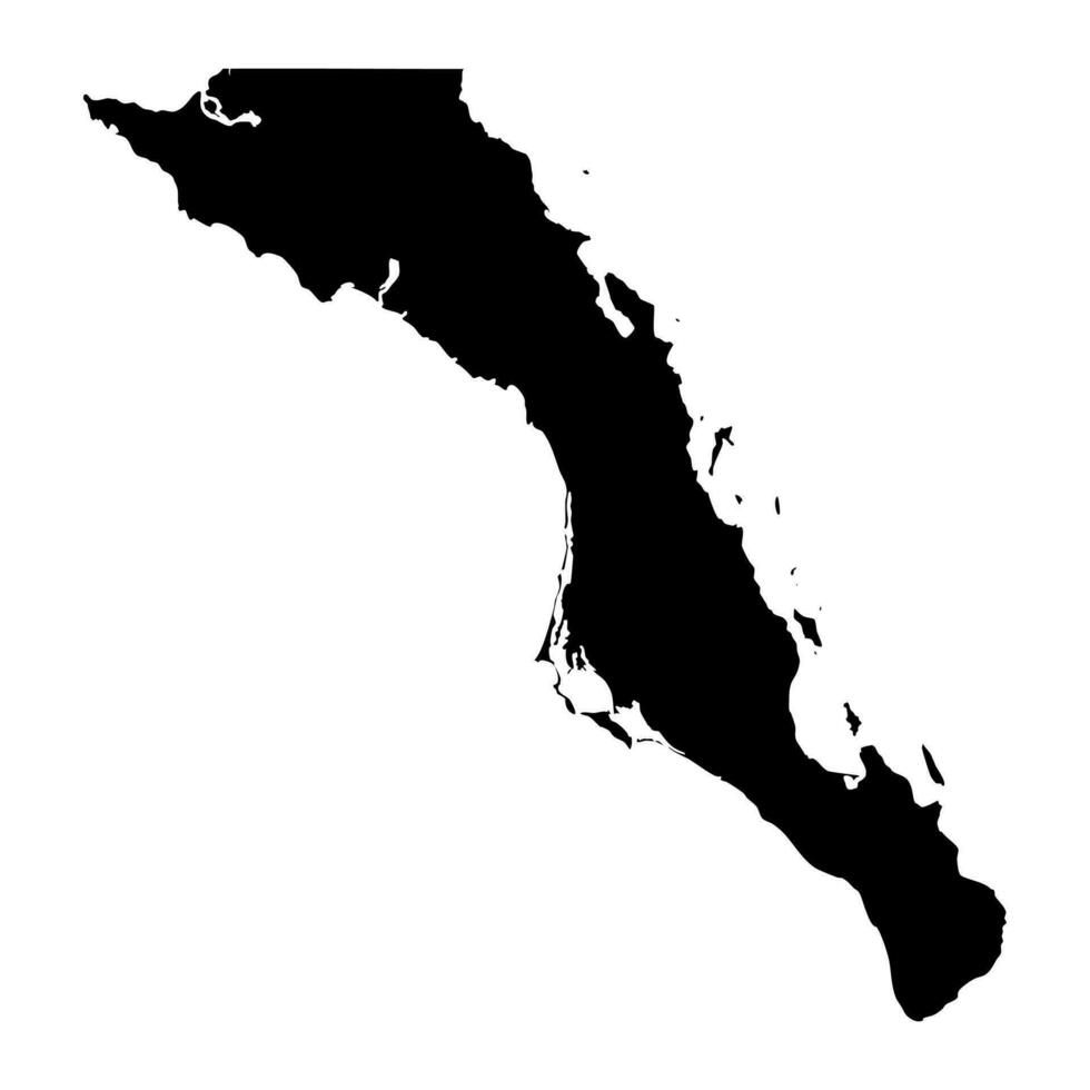 baja kalifornien sur stat Karta, administrativ division av de Land av Mexiko. vektor illustration.
