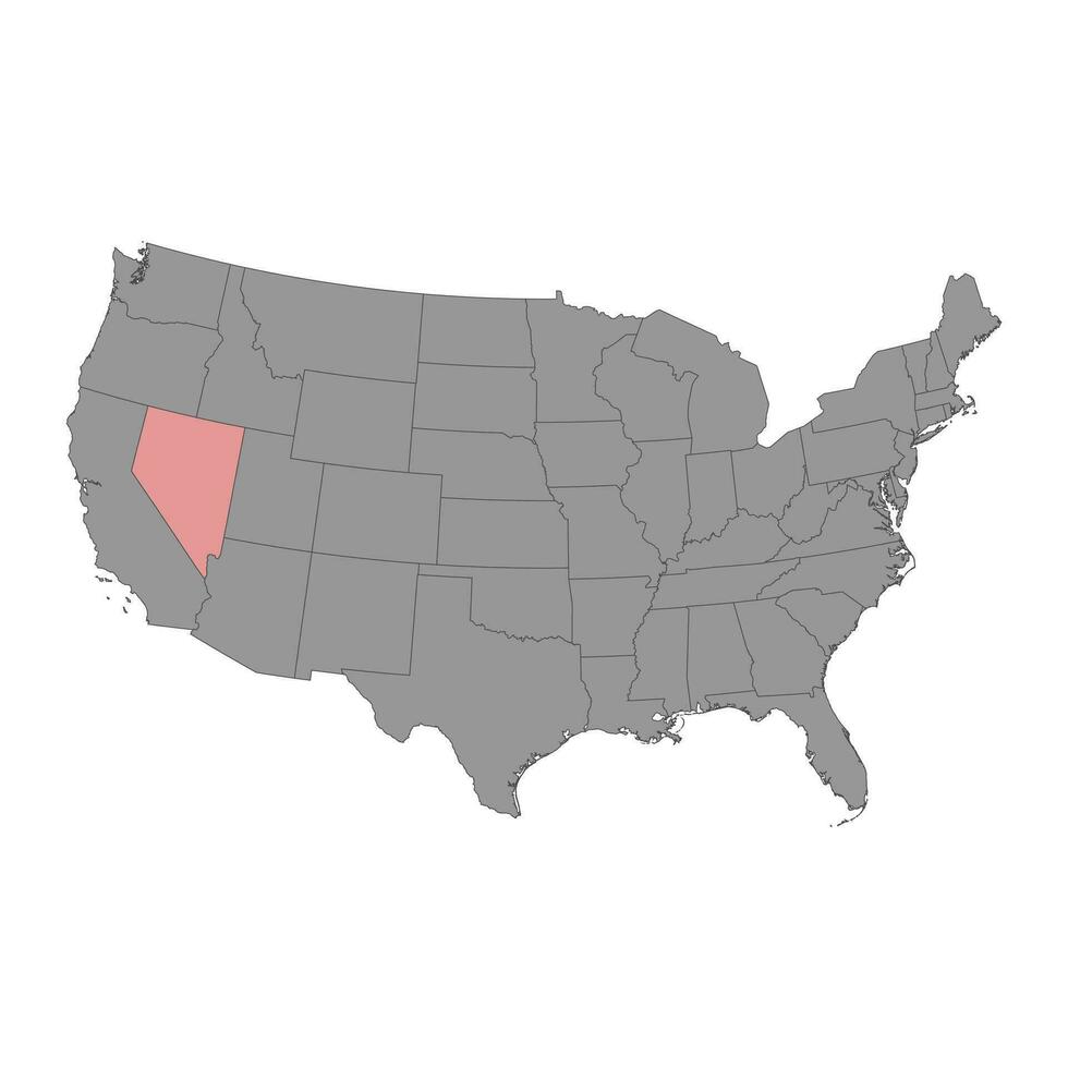 nevada stat Karta. vektor illustration.