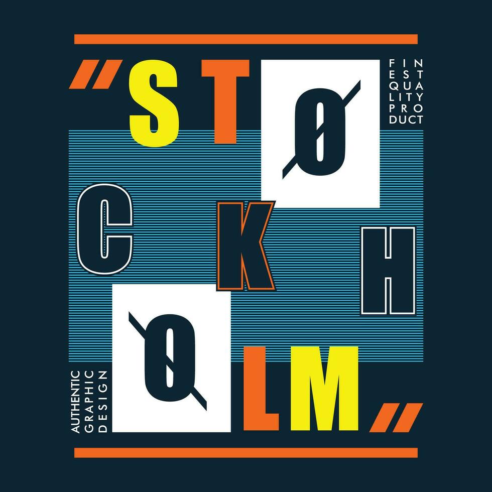 Stockholm Grafik, Typografie Vektor, t Hemd Design, Illustration, gut zum beiläufig Stil vektor