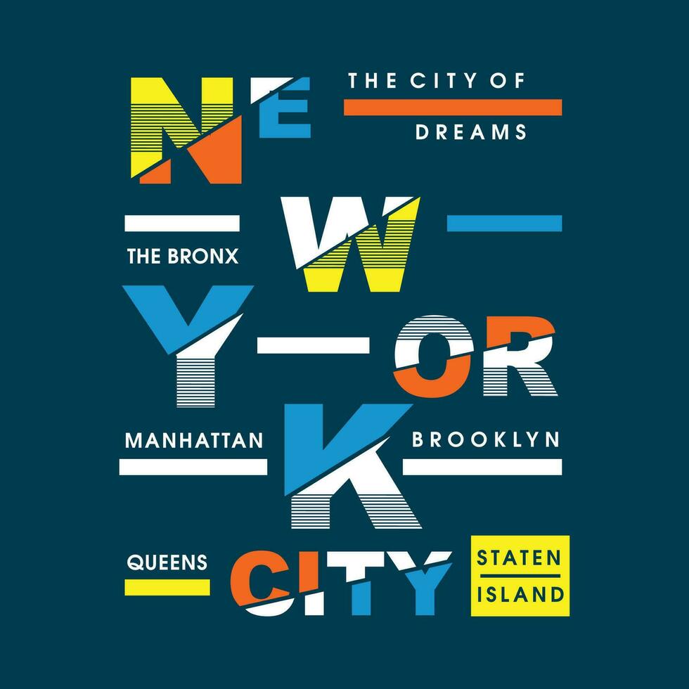 Neu York Stadt Grafik Design, Typografie Vektor Illustration, modern Stil, zum drucken t Hemd