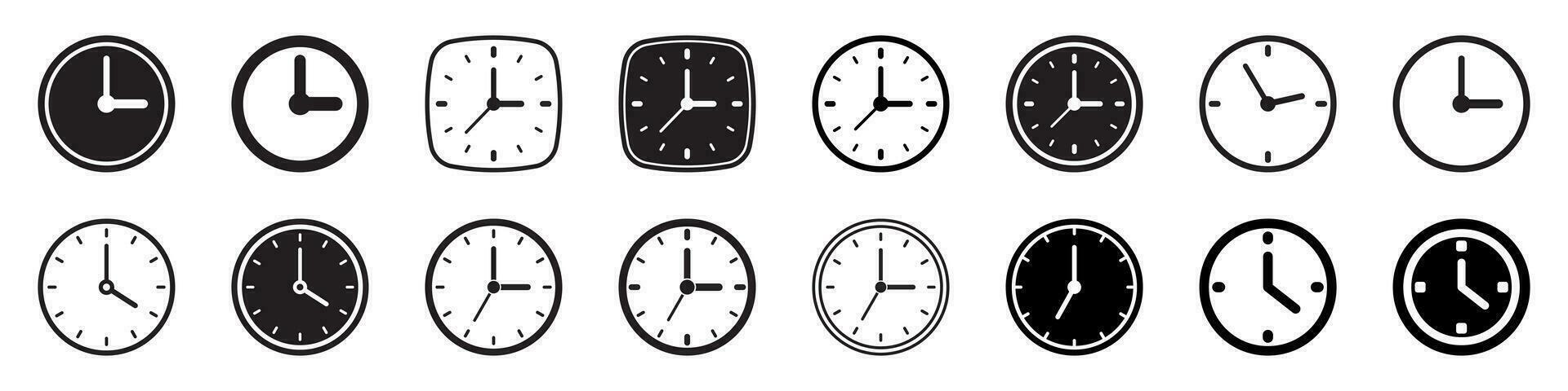 klocka ikon, tid ikon. vektor illustration.