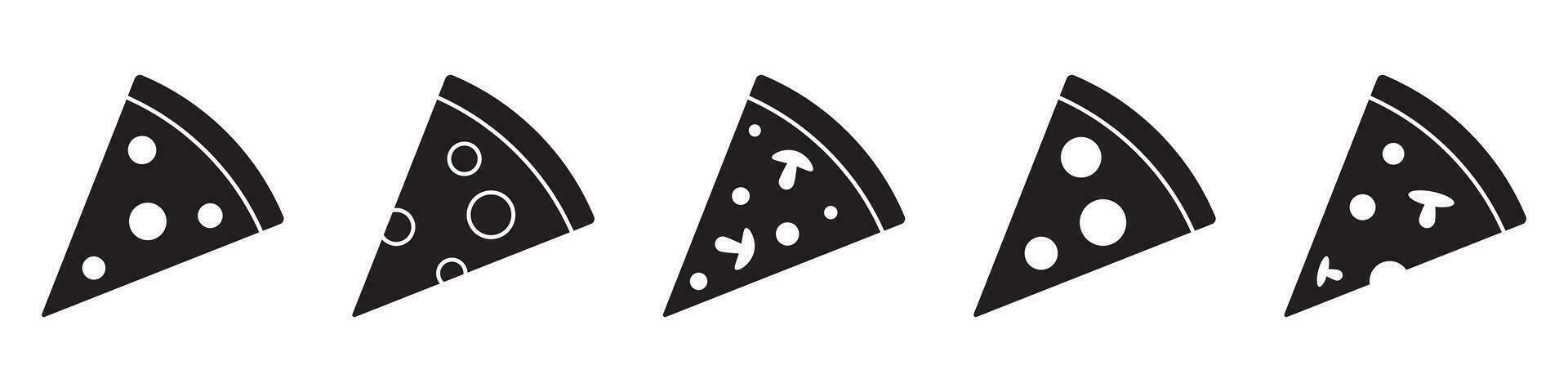 pizza ikon, pizza skiva ikon. bit av pizza enkel vektor ikon.