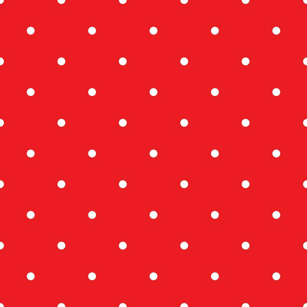 rot Polka Punkt nahtlos Muster - - retro Textur zum Weihnachten Hintergrund, Blogs, www, Sammelalben, Party oder Baby Dusche Einladungen und Hochzeit Karten. Weiß Polka Punkte auf rot Hintergrund. vektor