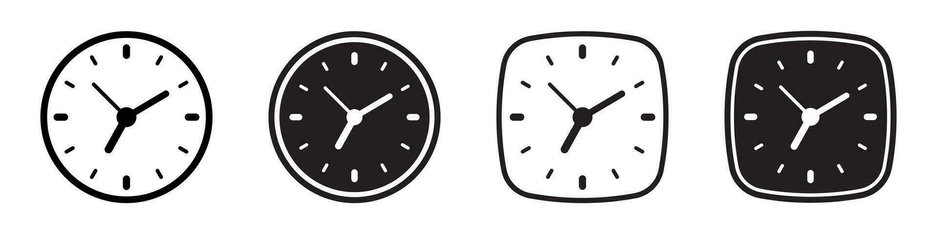 Uhr Symbol, Zeit Symbol. Vektor Illustration.