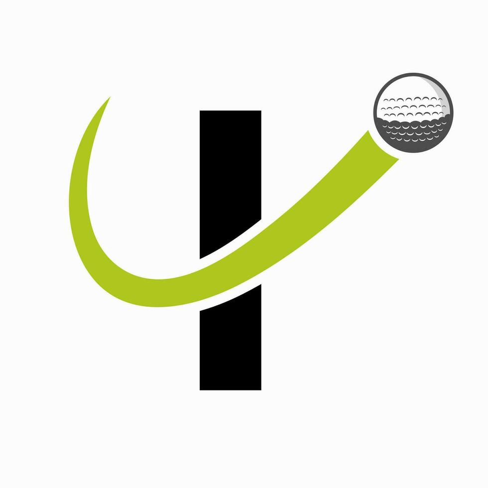 Initiale Brief ich Golf Logo Design. Initiale Eishockey Sport Akademie Zeichen, Verein Symbol vektor