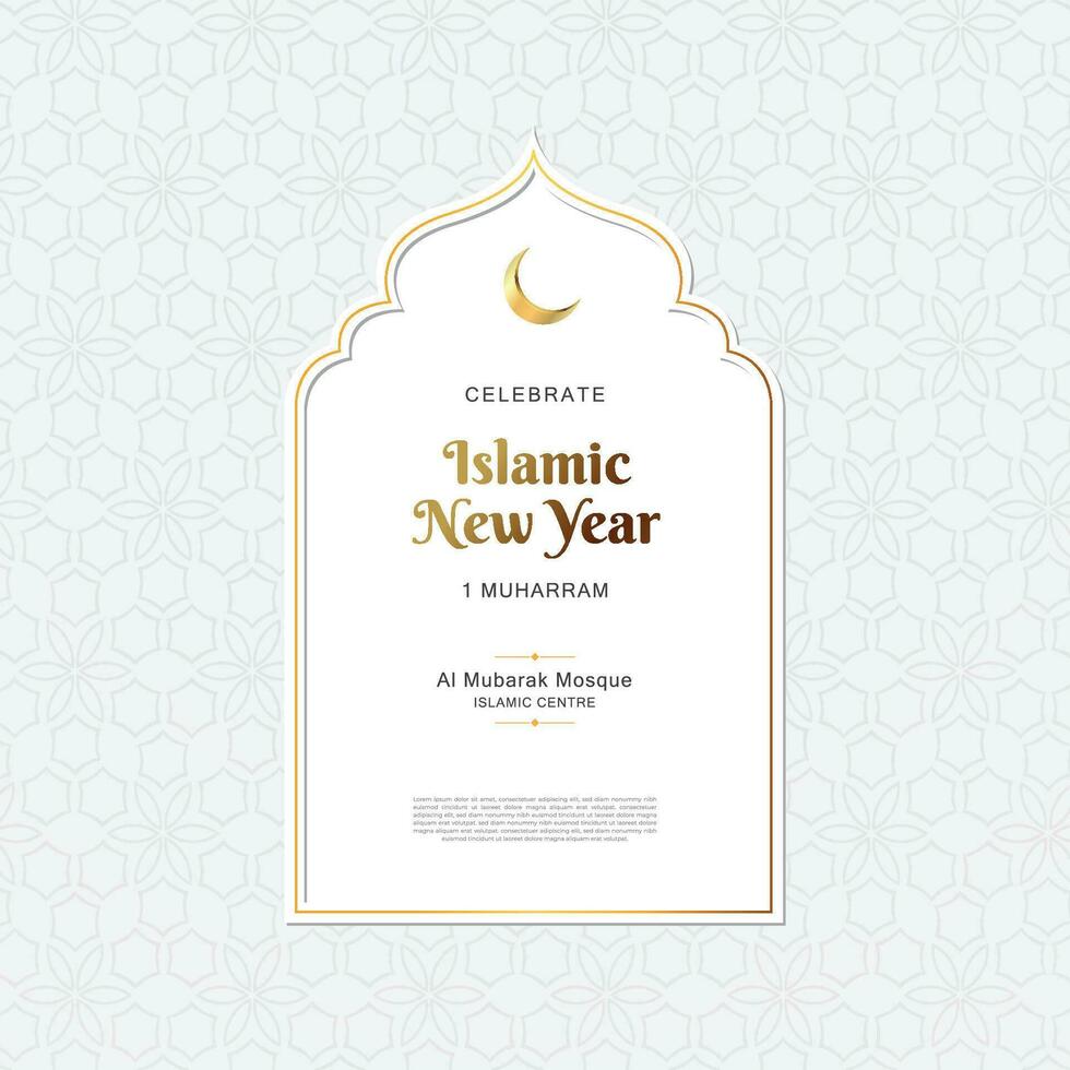 Lycklig islamic ny år baner mall vektor