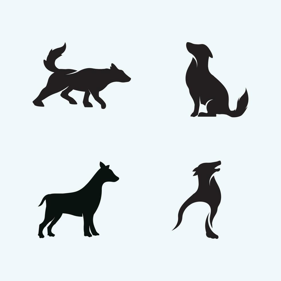 hund logotyp och ikon djur- vektor illustration design grafisk