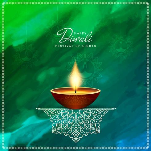 Abstrakter künstlerischer glücklicher Diwali Hintergrund; vektor