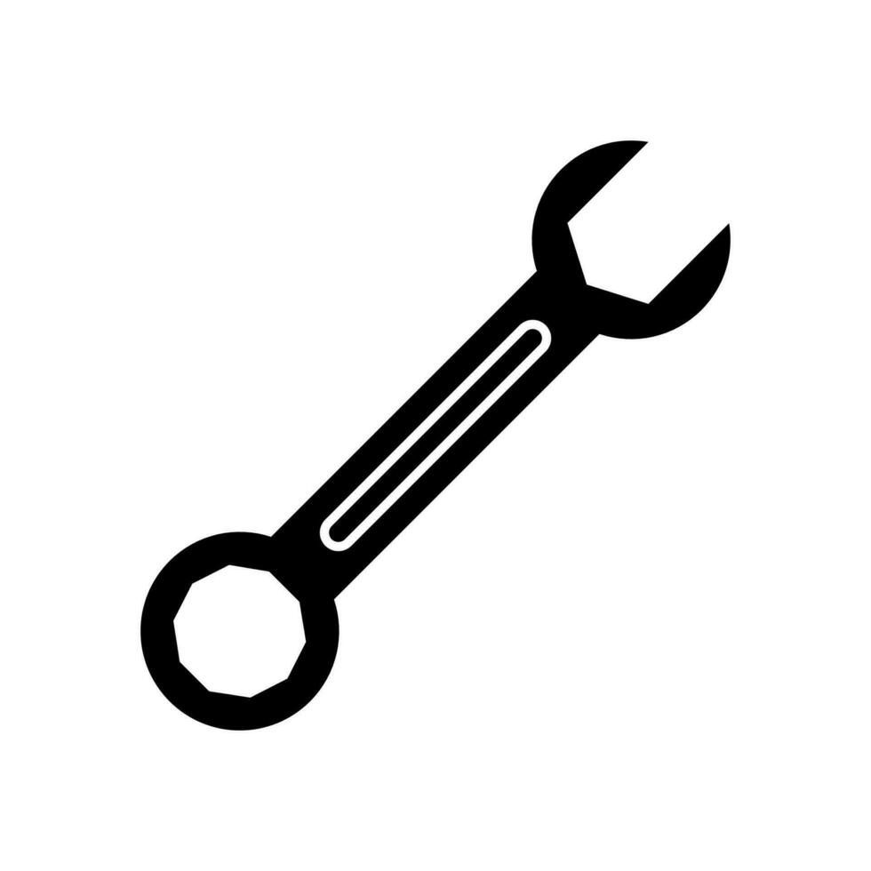 Schlüssel Werkzeug Symbol Unterstützung. Reparatur Werkzeuge Symbol Vektor