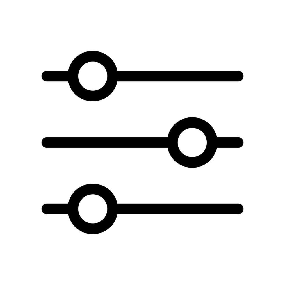 Steuerung Einstellung Tuning Panel isoliert Vektor Symbol Illustration