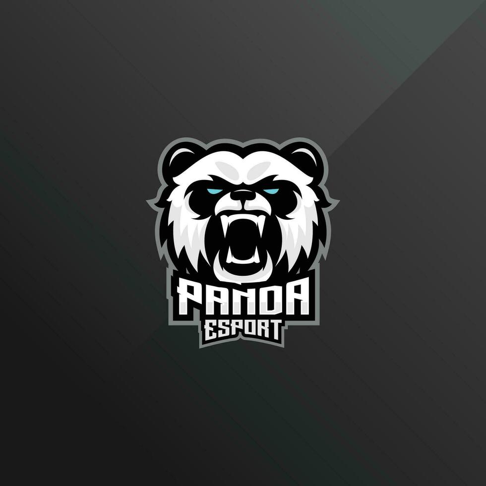 panda arg logotyp design gaming esport team vektor