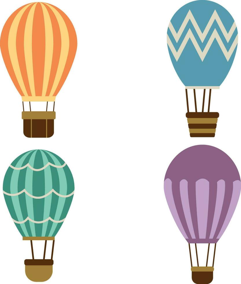 varm luft ballong isolerat på vit bakgrund.för design dekoration och illustration.vector proffs vektor