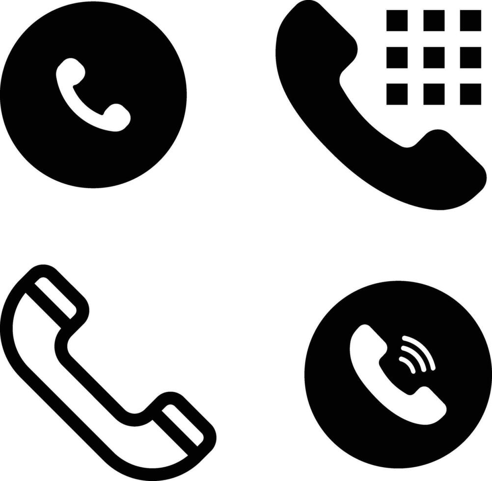 einfach Telefon Symbol. eben Telefon einstellen und Handy, Mobiltelefon Telefon Symbole Sammlung zum Design dekoration.vektor Illustration vektor