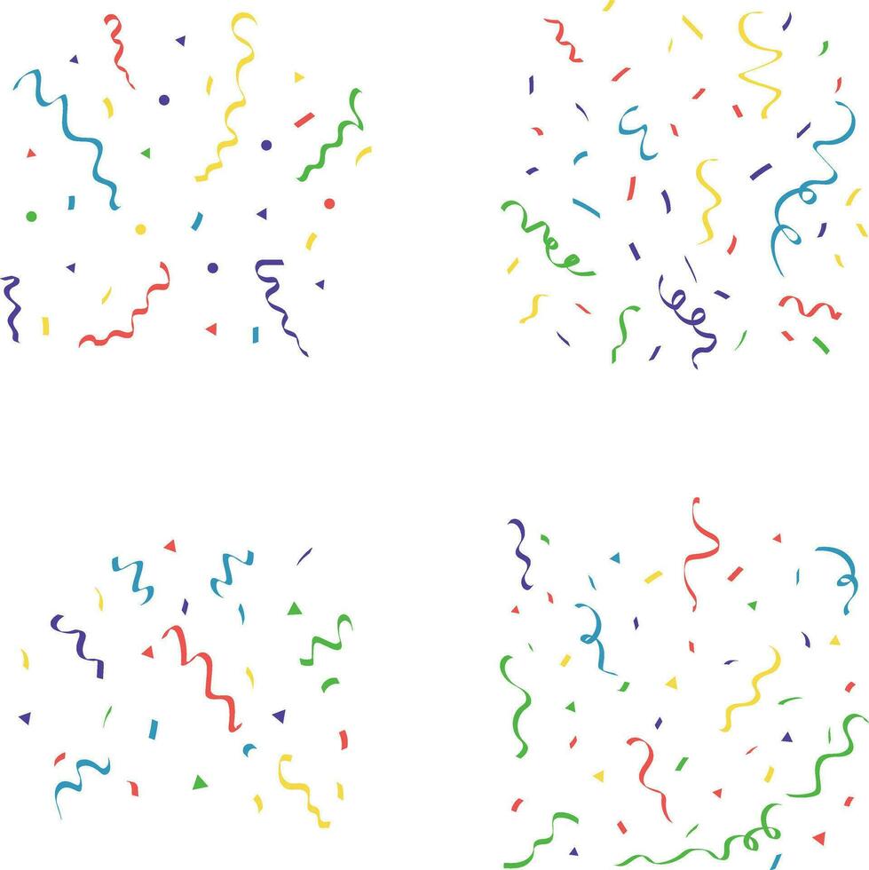 färgrik konfetti fest.isolerad på transparent bakgrund. festlig vektor illustration