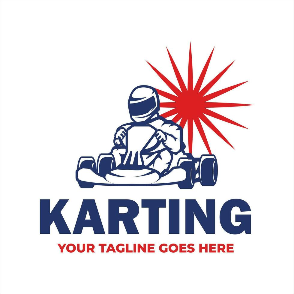 go-kart logotyp mall. kart logotyp vektor illustration.