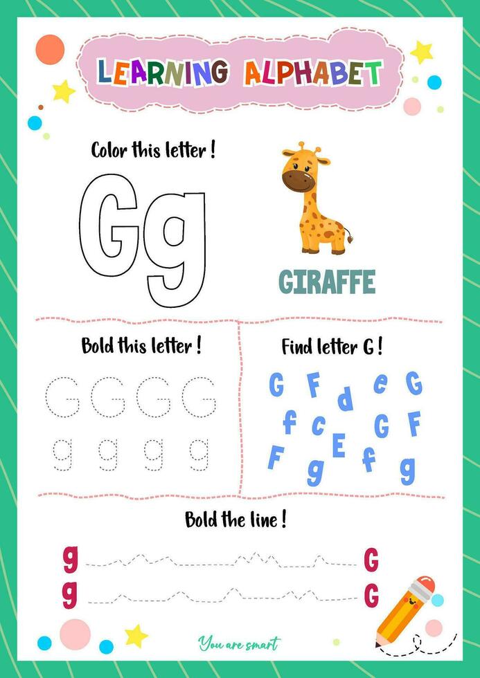 Lernen Alphabet mit Rückverfolgung finden und Färbung Briefe zum Kinder vektor