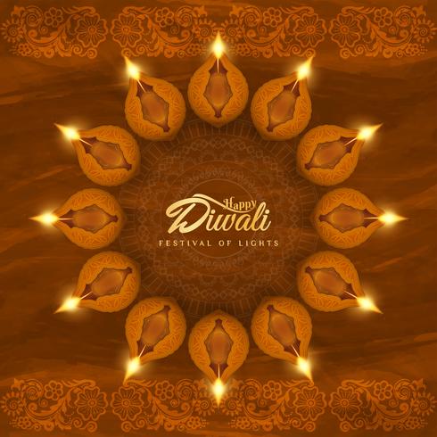 Abstrakter stilvoller glücklicher Diwali-Festivalhintergrund vektor