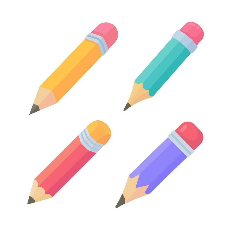 färgrik trä- pennor för barn till öva teckning vektor