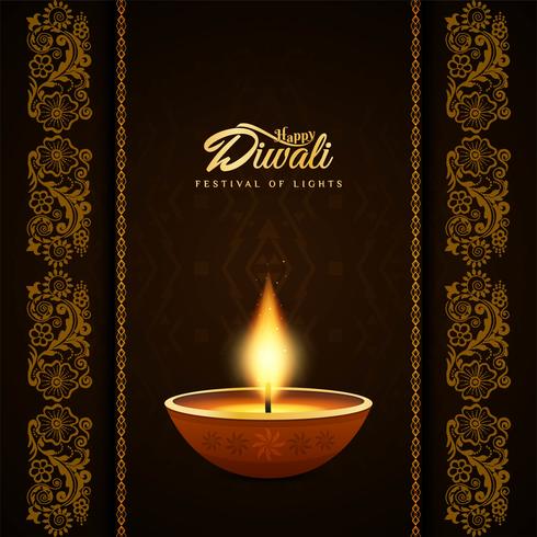 Abstrakter religiöser glücklicher Diwali-dekorativer Hintergrund vektor