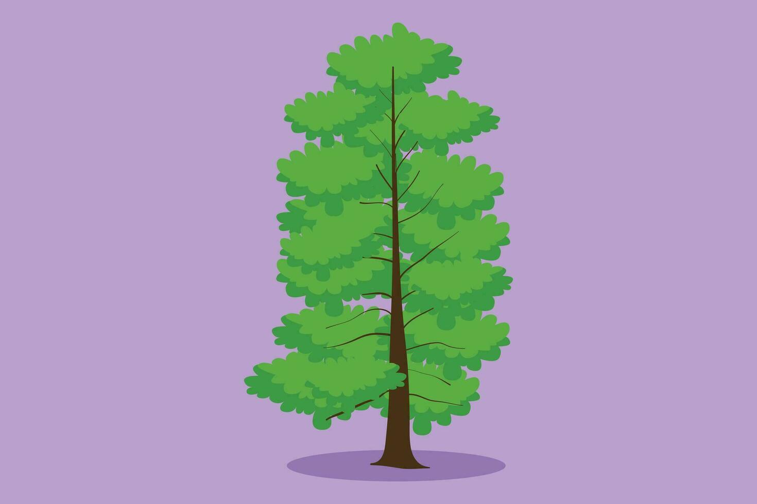 Karikatur eben Stil Zeichnung Grün Baum fruchtbar isoliert auf Blau Hintergrund, Bäume zum dekorieren Gardens, Park, Wald. Landwirtschaft. Erde Tag, Natur, Ökologie Symbol. Grafik Design Vektor Illustration