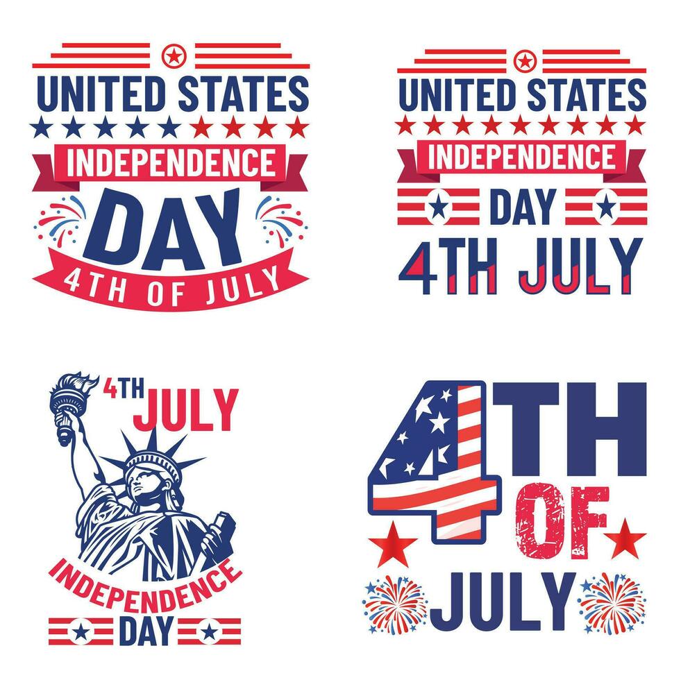 Lycklig 4:e juli oberoende dag t skjorta design vektor