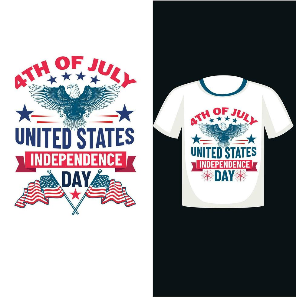 4:e av juli oberoende dag t skjorta design 04 vektor