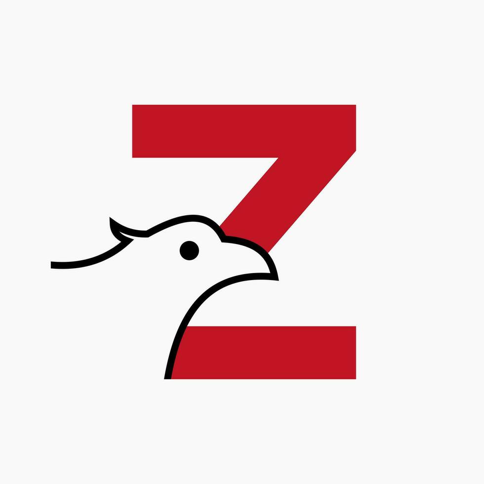 Initiale Brief z Adler Logo Design. Transport Symbol Vektor Vorlage