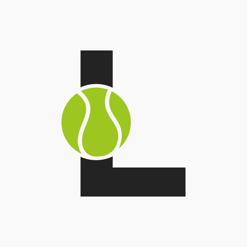 Tennis Logo auf Brief l. Tennis Sport Akademie, Verein Logo Zeichen vektor