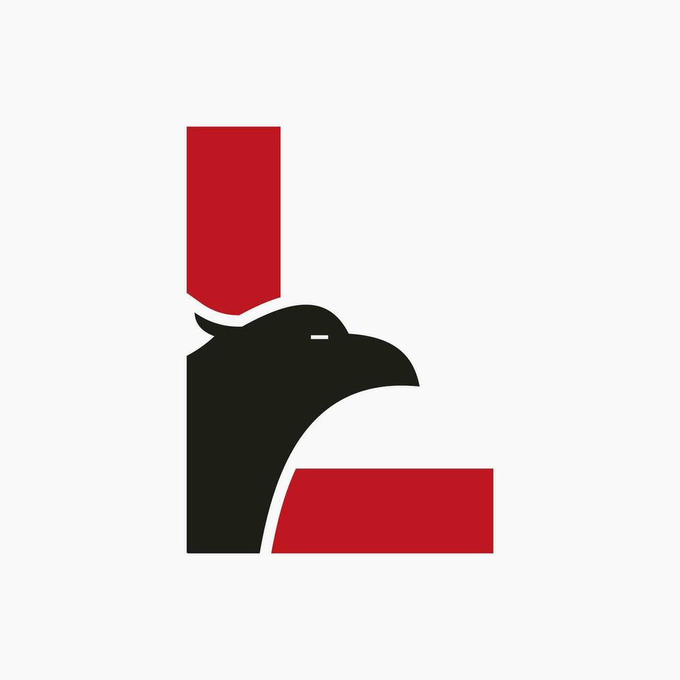 Brief l Adler Logo Design. Transport Symbol Vektor Vorlage