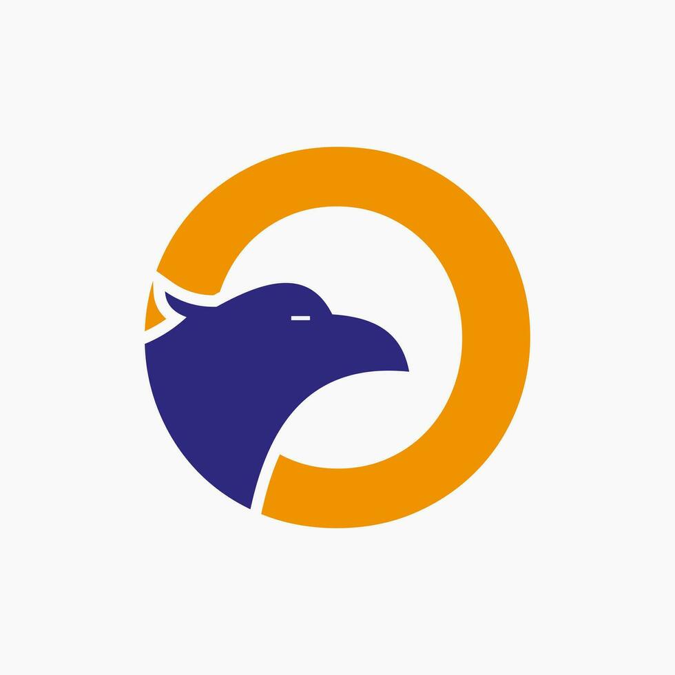 Brief Ö Adler Logo Design. Transport Symbol Vektor Vorlage