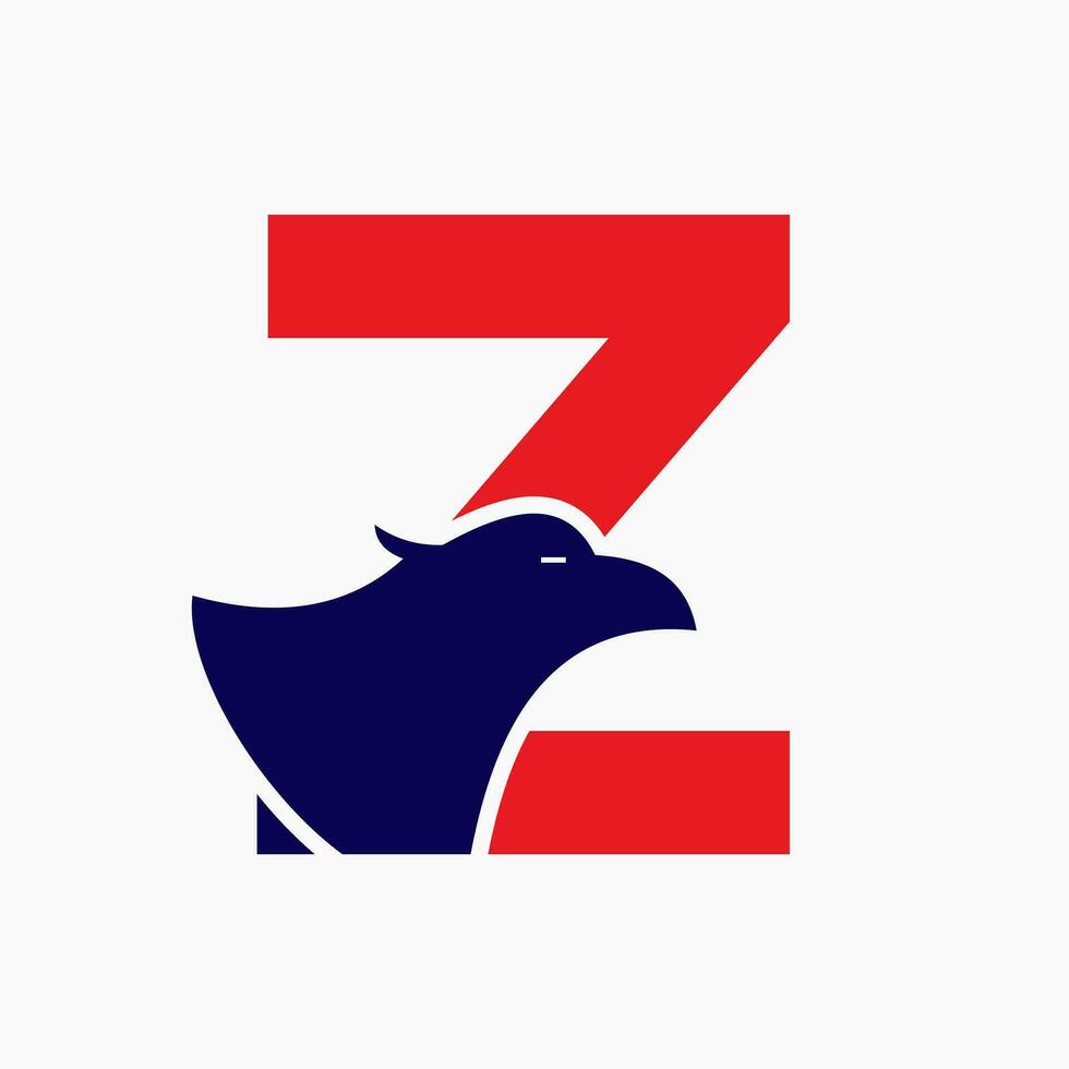 Brief z Adler Logo Design. Transport Symbol Vektor Vorlage